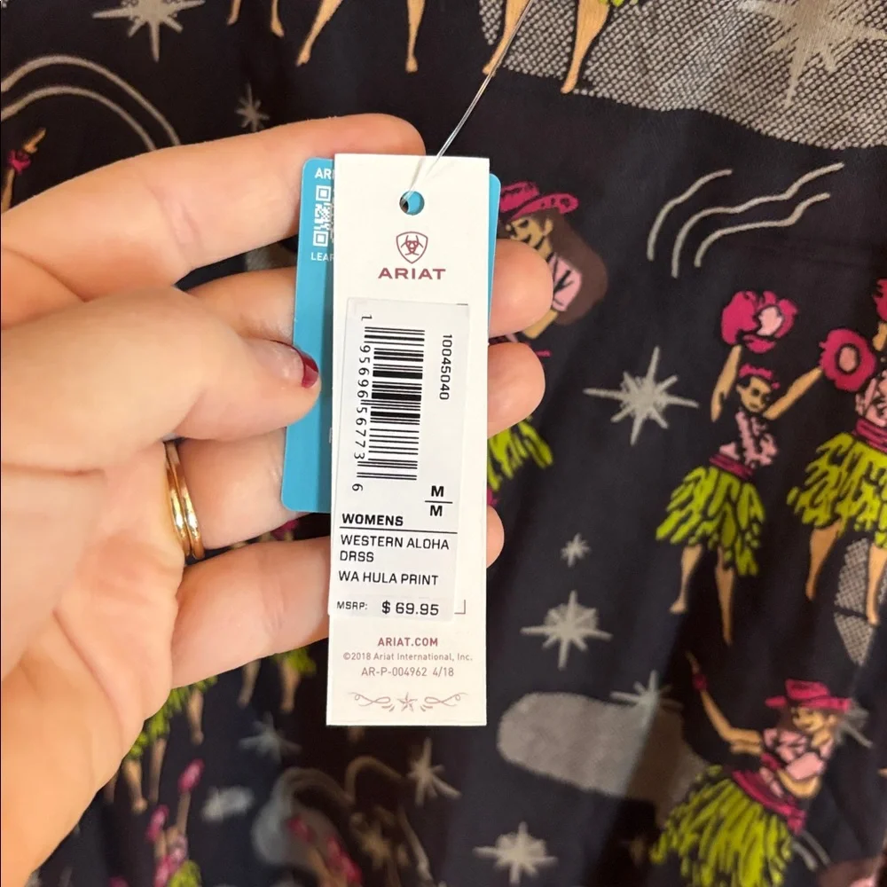 Ariat Dress with Pink and Green Floral Design - summer 2025 - Picture 3 of 10